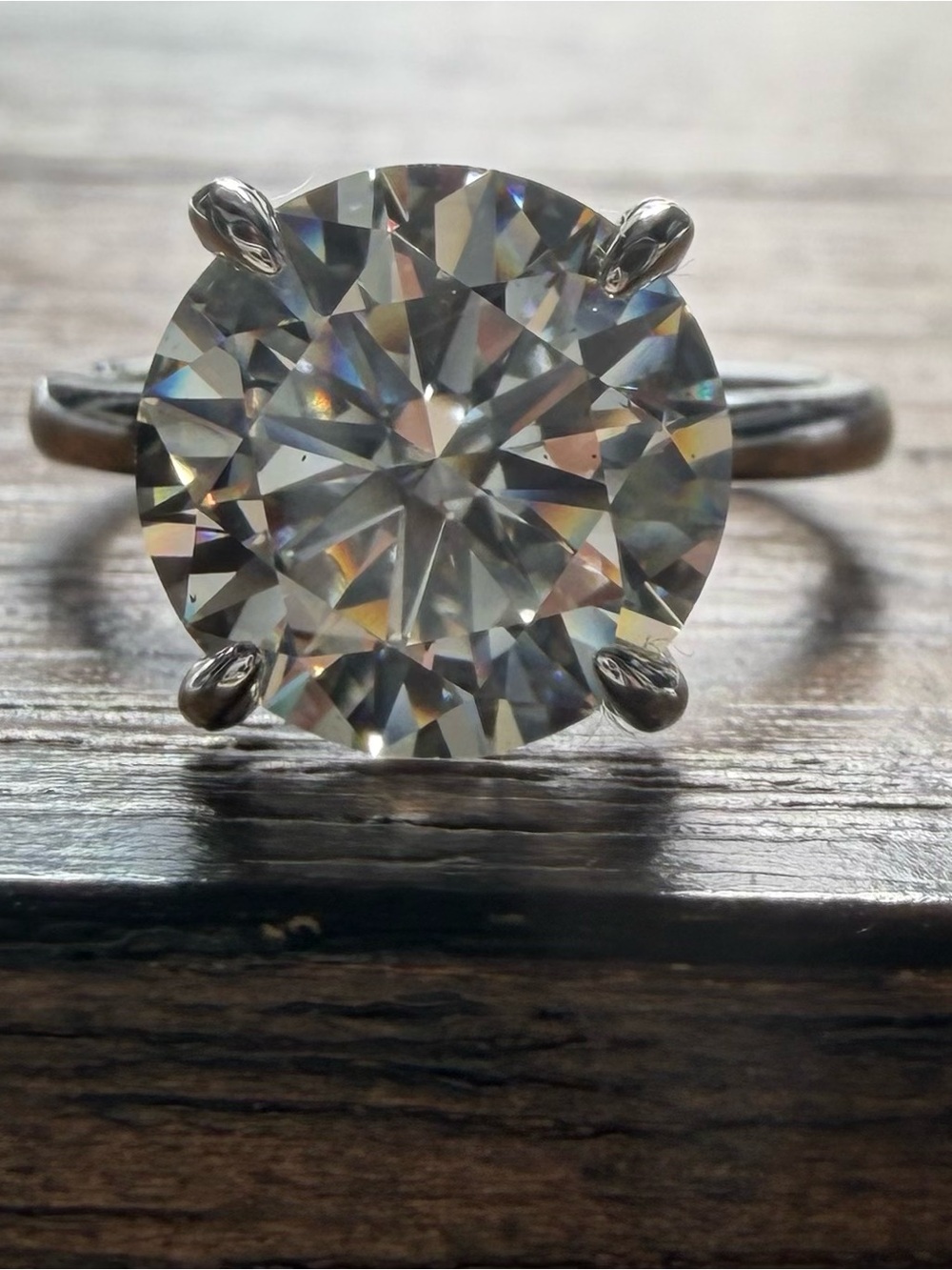 4.86 Carat G VS2 Round Cut Lab Grown Diamond 10k Gold IGI Certified-SEE VIDEO!